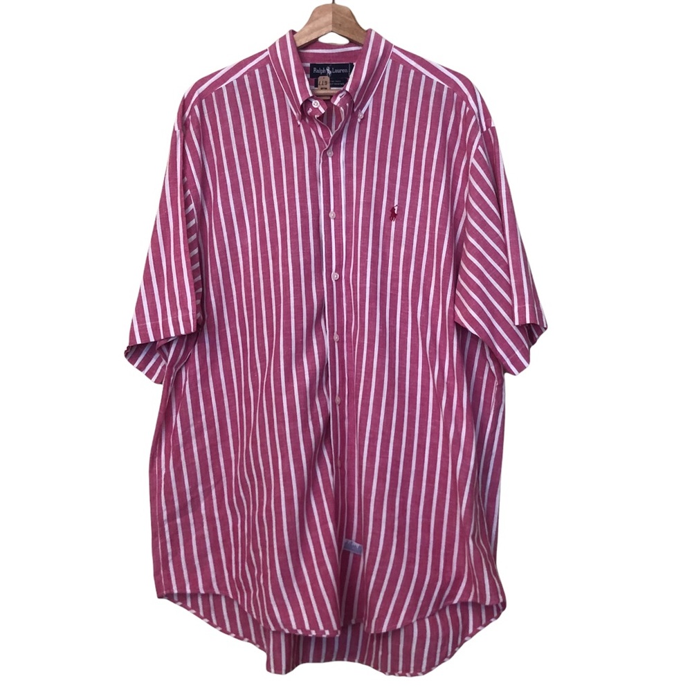 RALPH LAUREN POLO Vintage Preppy Classic Button Down Striped Shirt